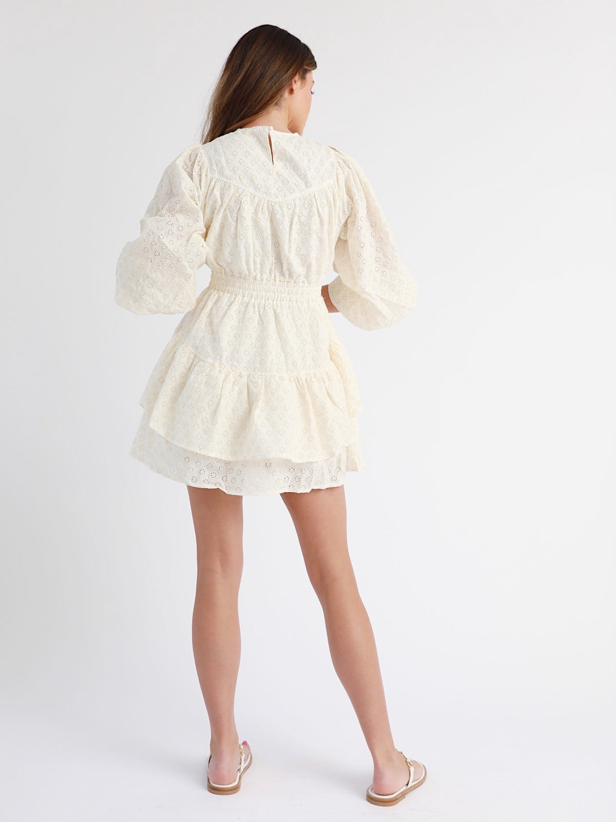 Embroidered Cotton Mini Dress
