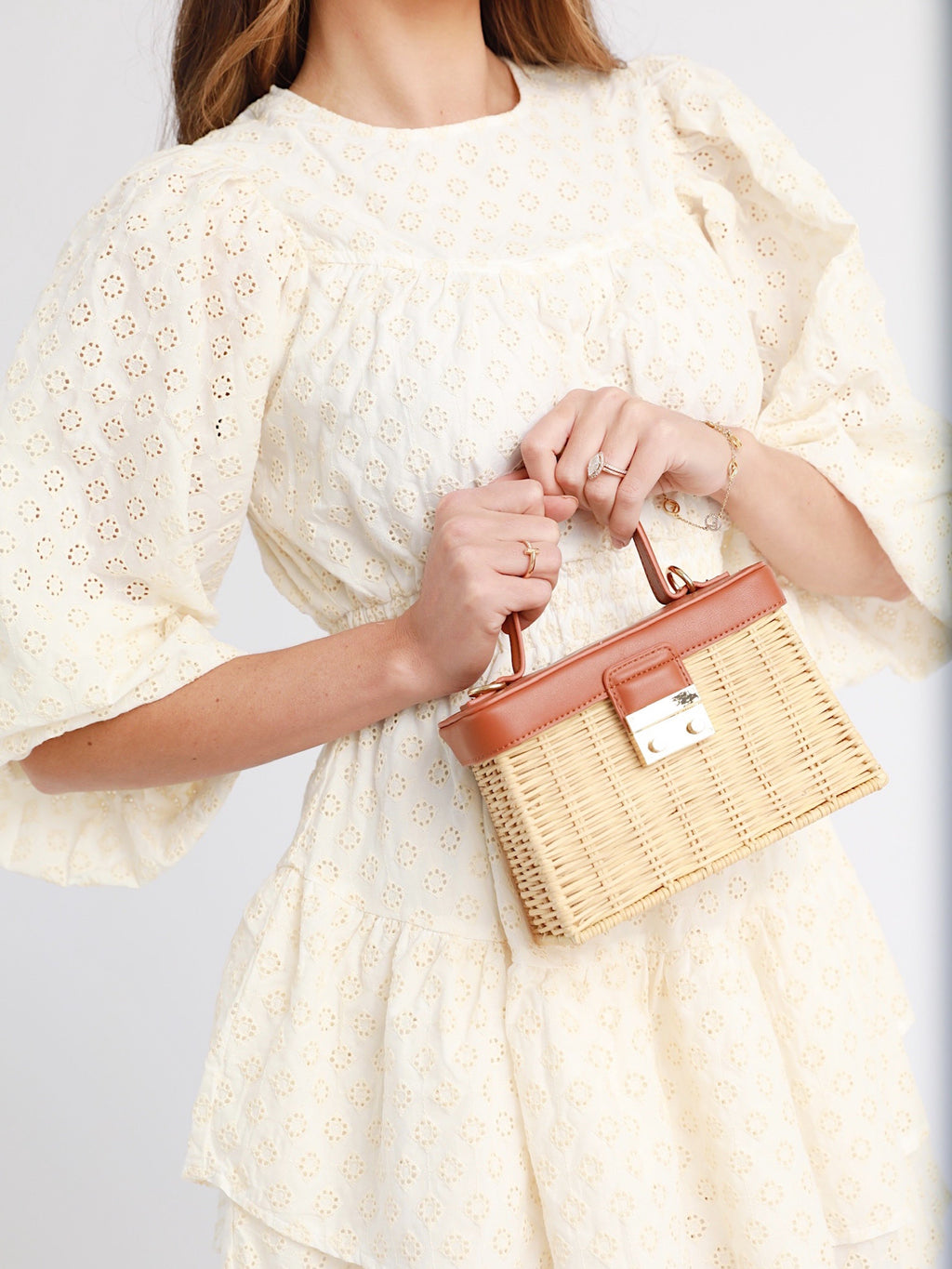 Embroidered Cotton Mini Dress