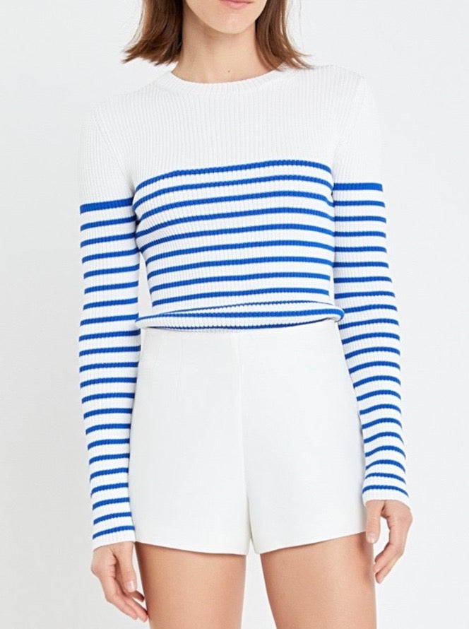 Contrast Stripe Knit Top