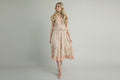 Floral Print A-Line Midi Dress
