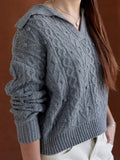 Wide Cable Knit Sweater