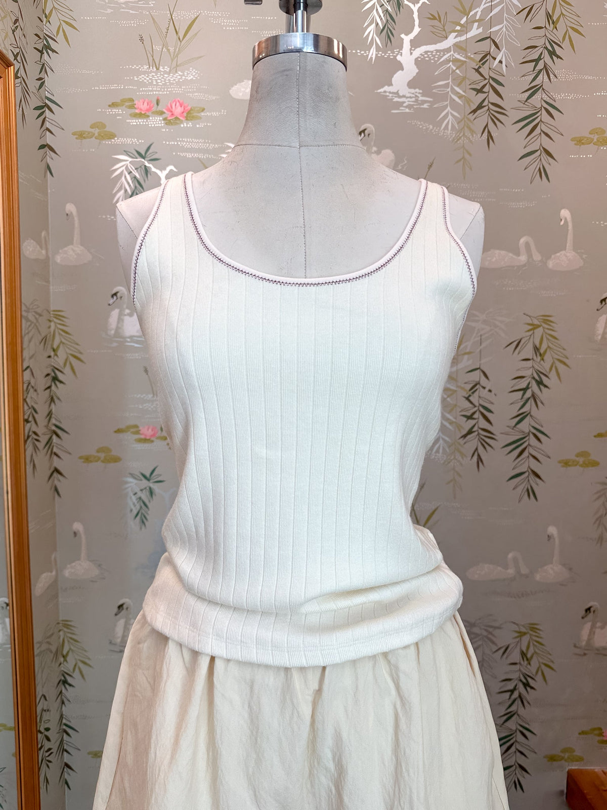 Ribbed Scoop Neck Tank