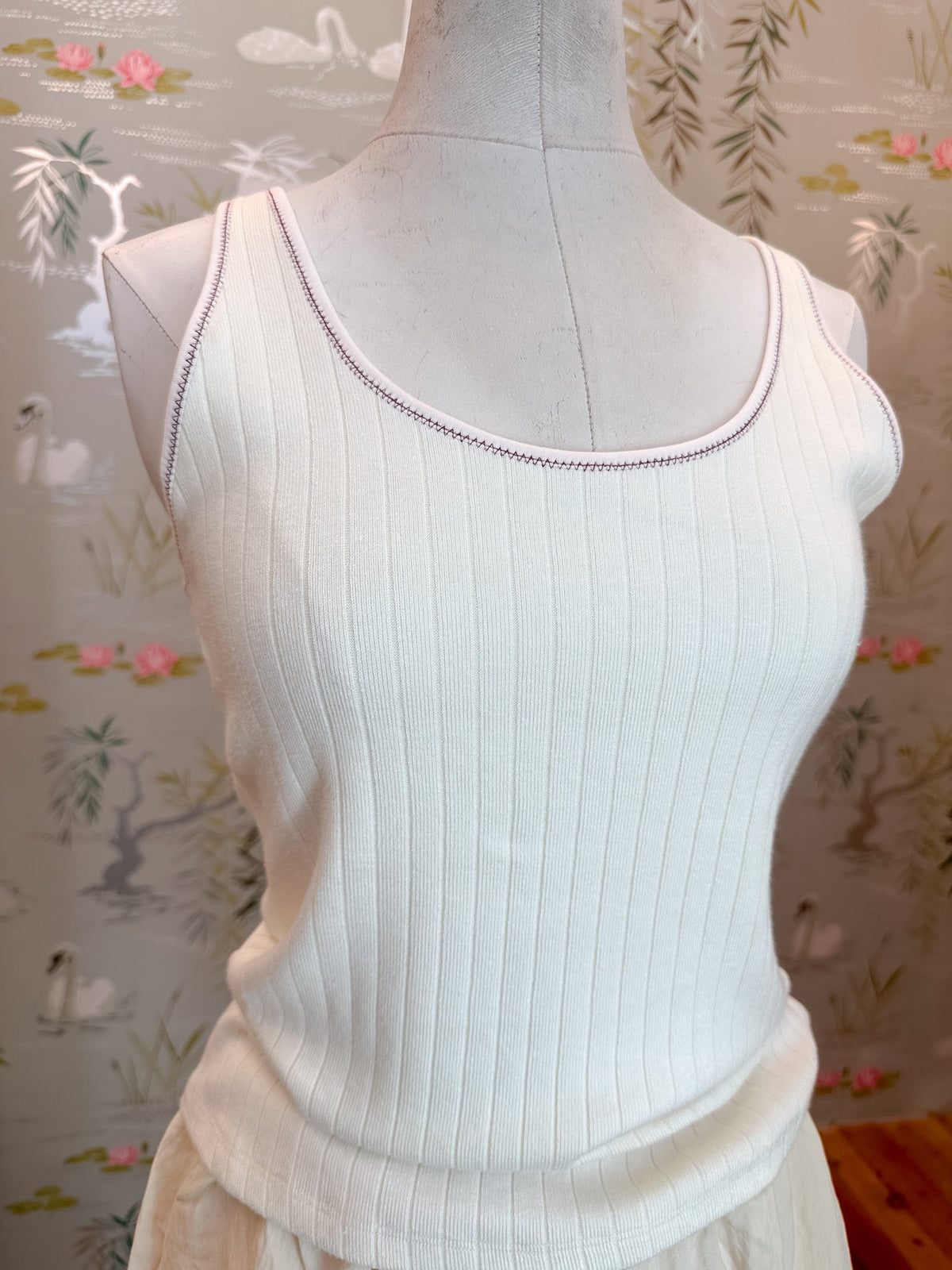 Ribbed Scoop Neck Tank
