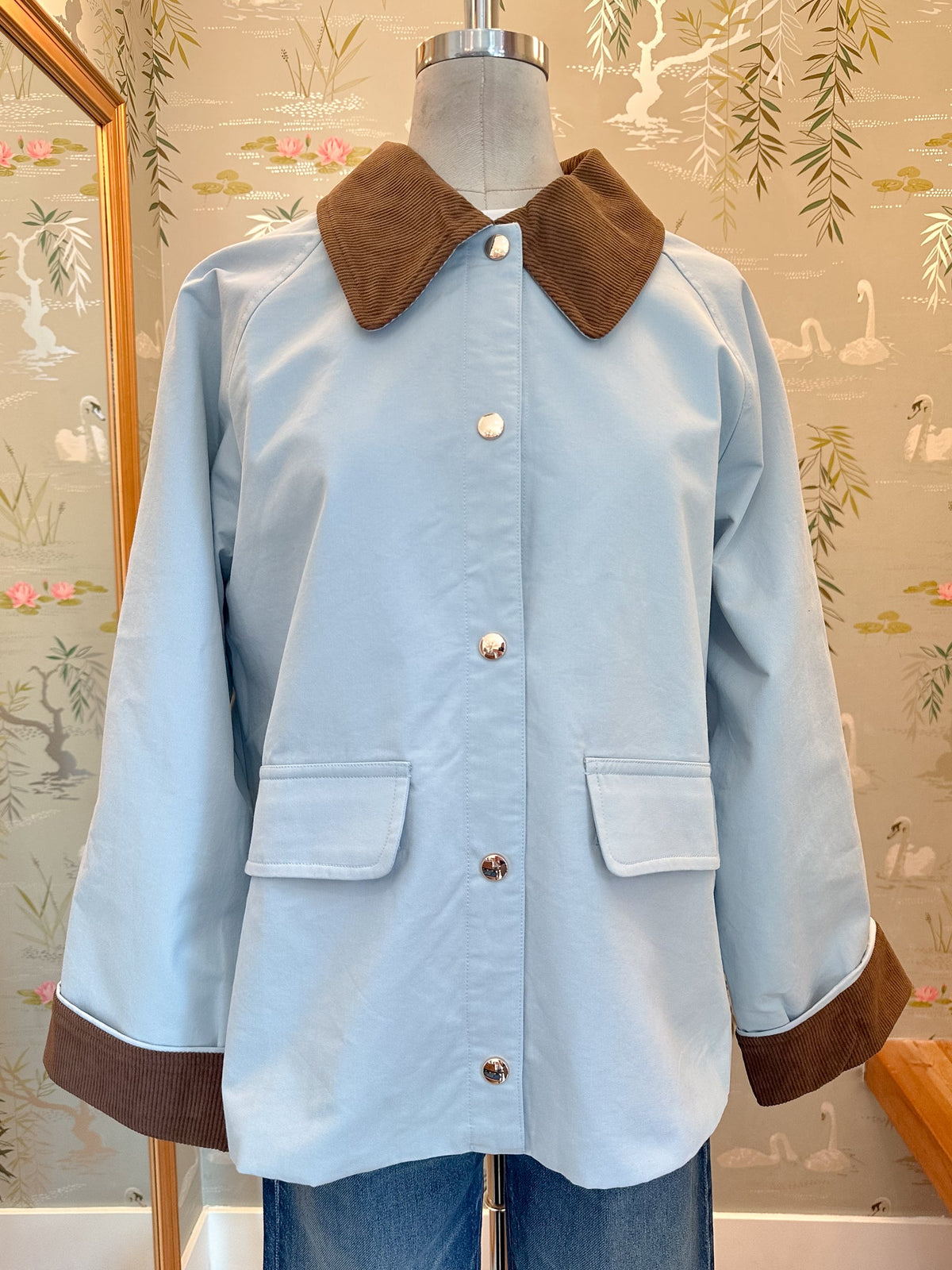Corduroy Collar Cotton Barn Jacket