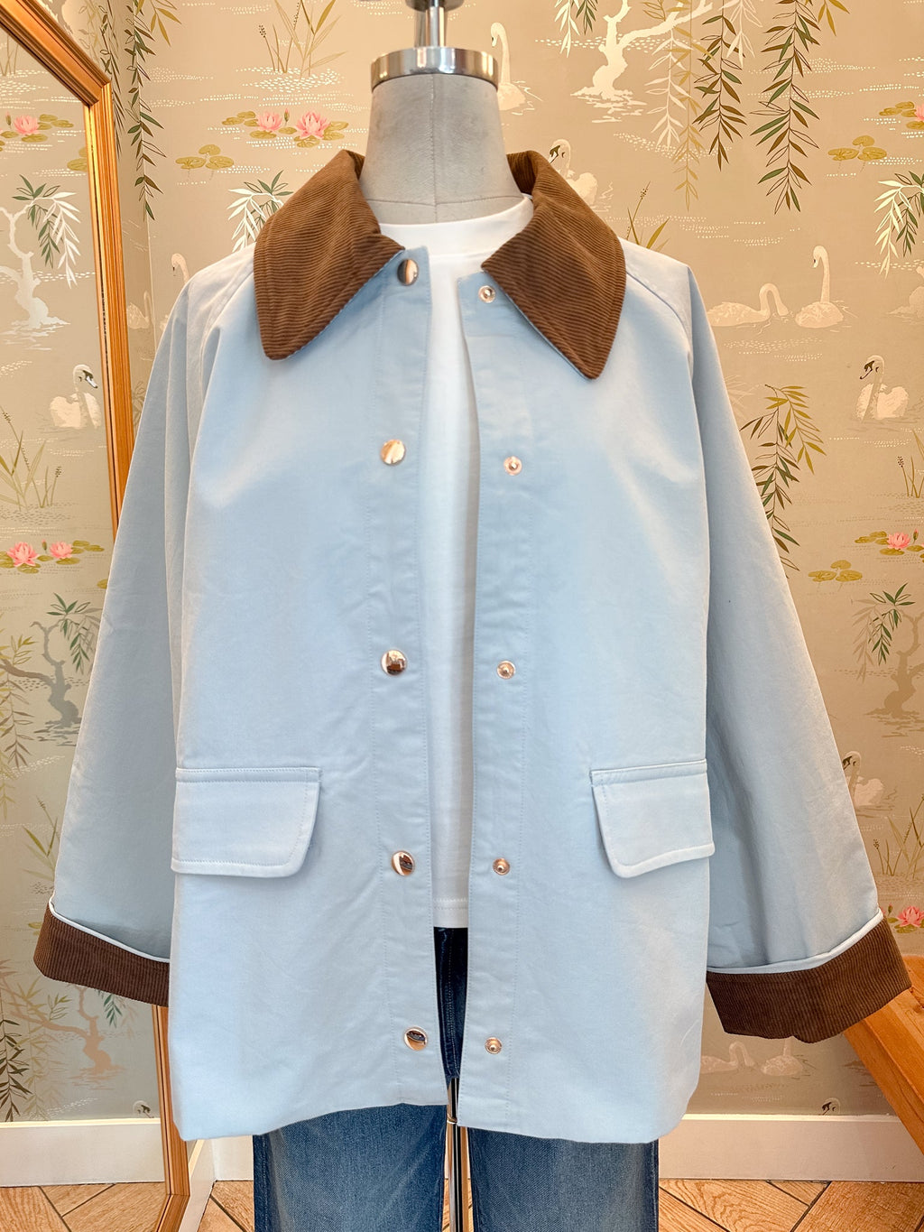 Corduroy Collar Cotton Barn Jacket
