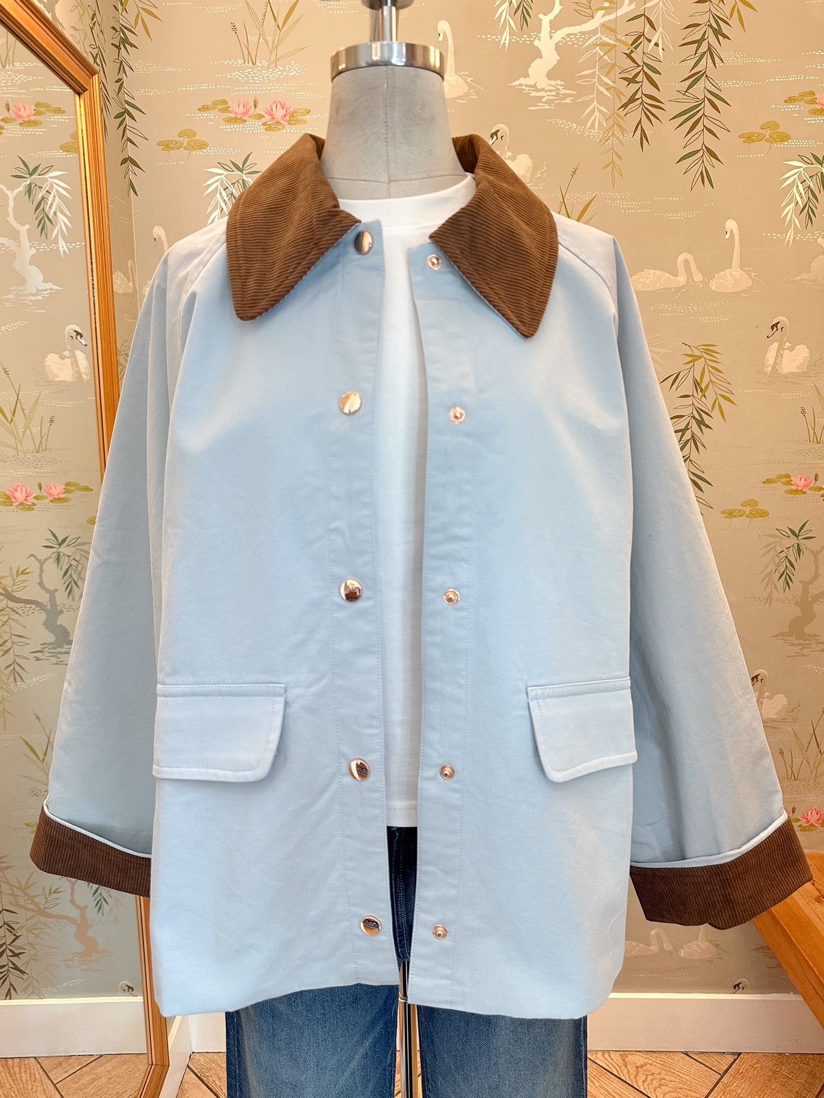 Corduroy Collar Cotton Barn Jacket