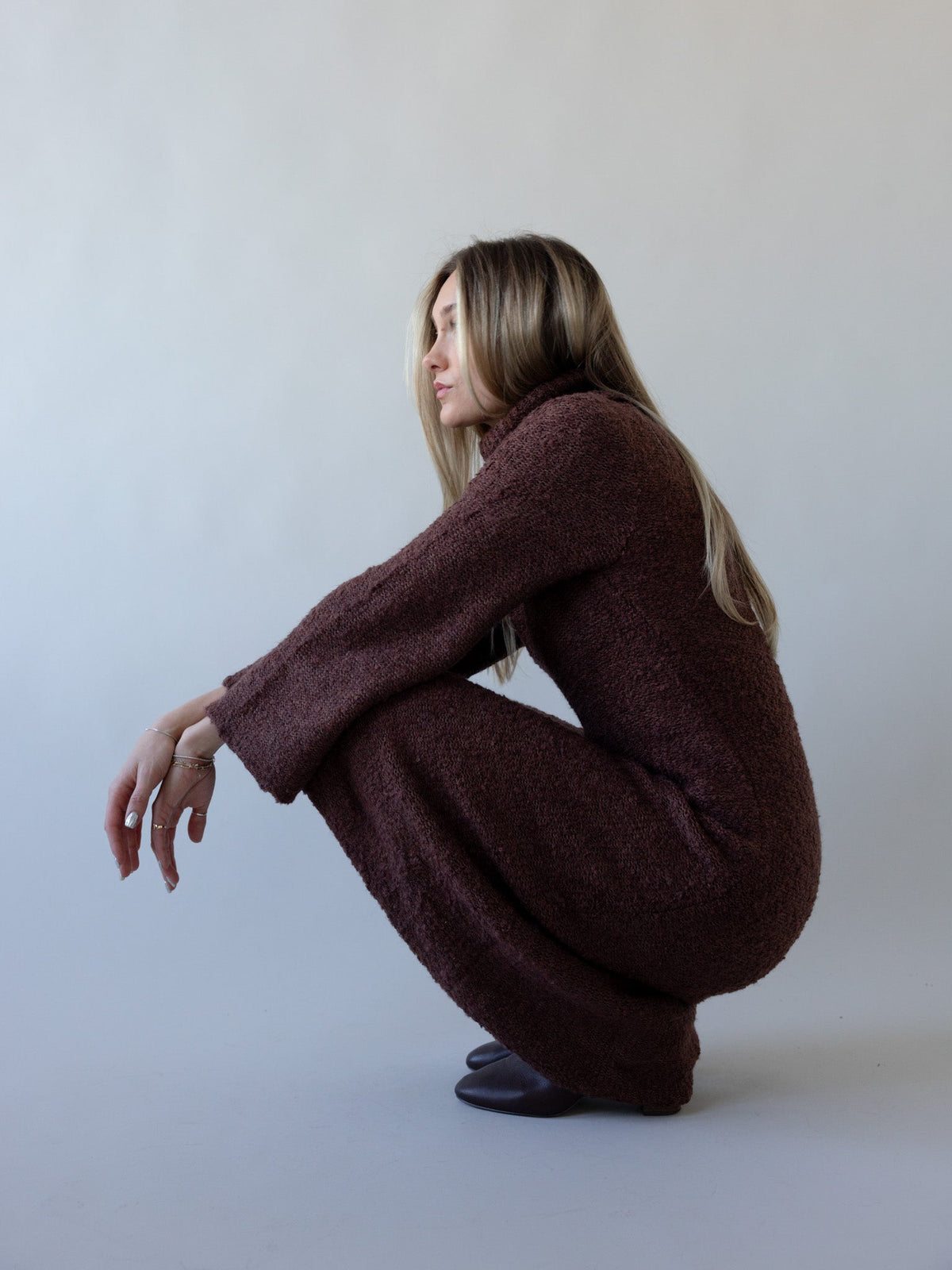 Turtleneck Bell Sleeve Sweater Dress