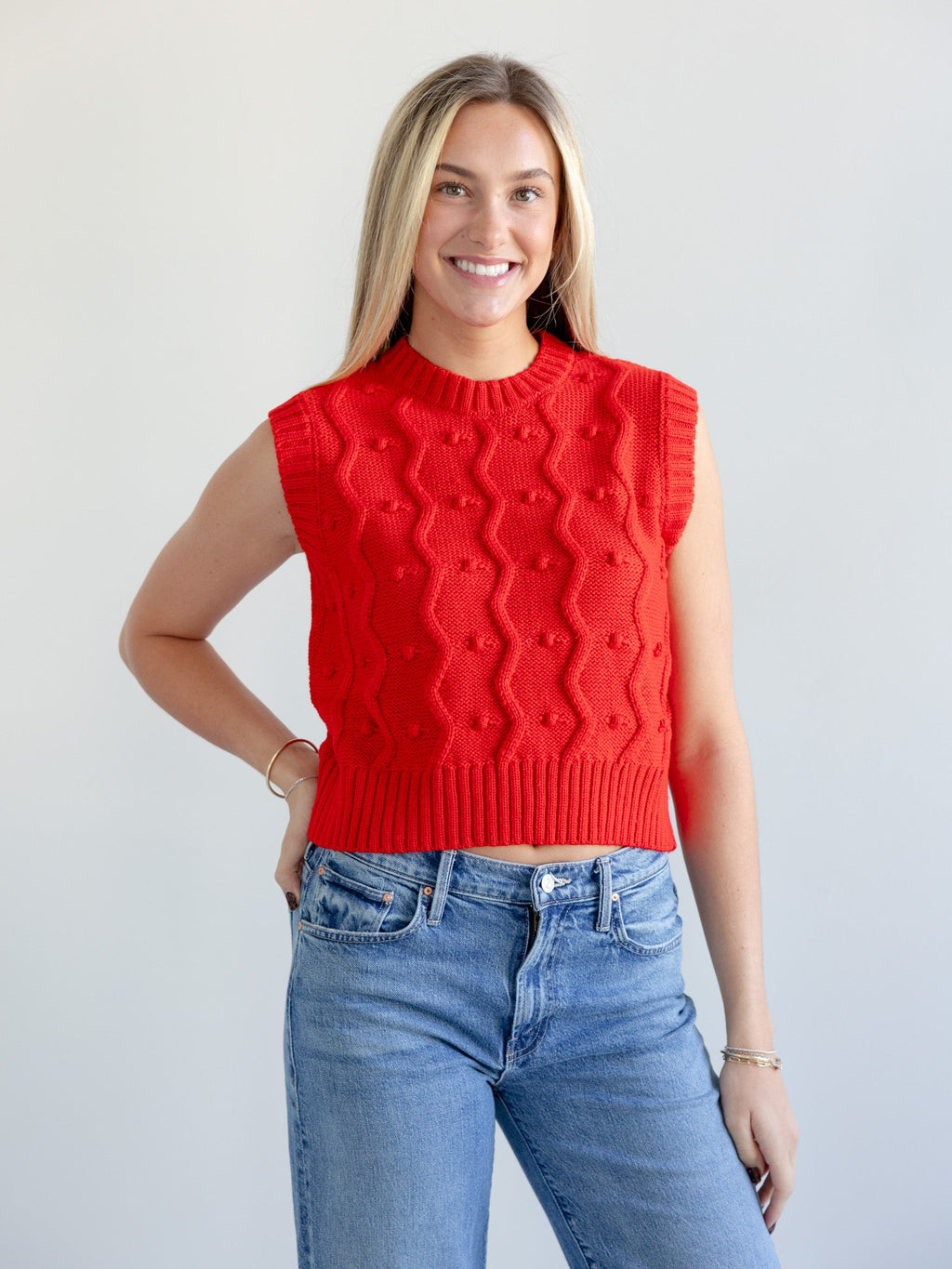 Bubble Vest in Red