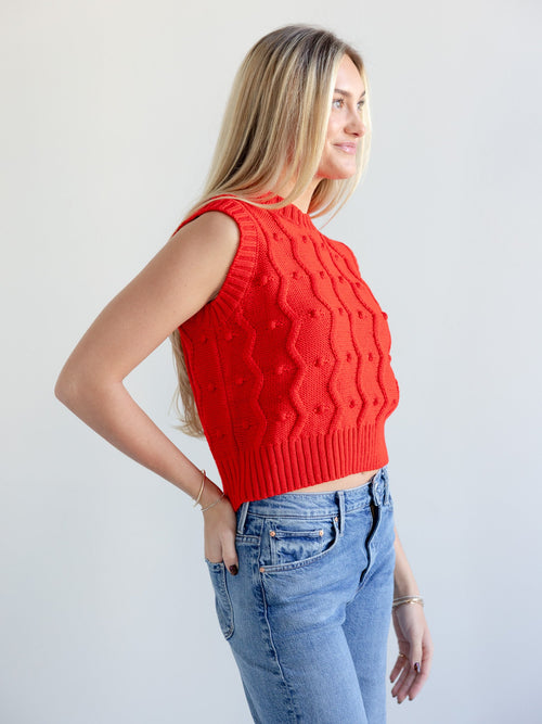 Bubble Vest in Red