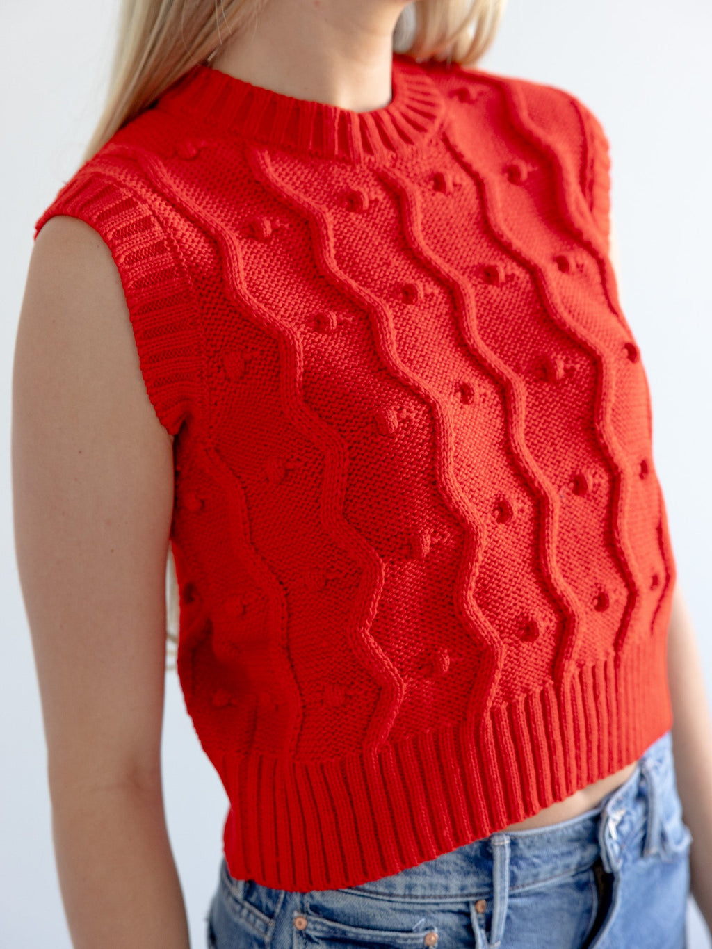 Bubble Vest in Red