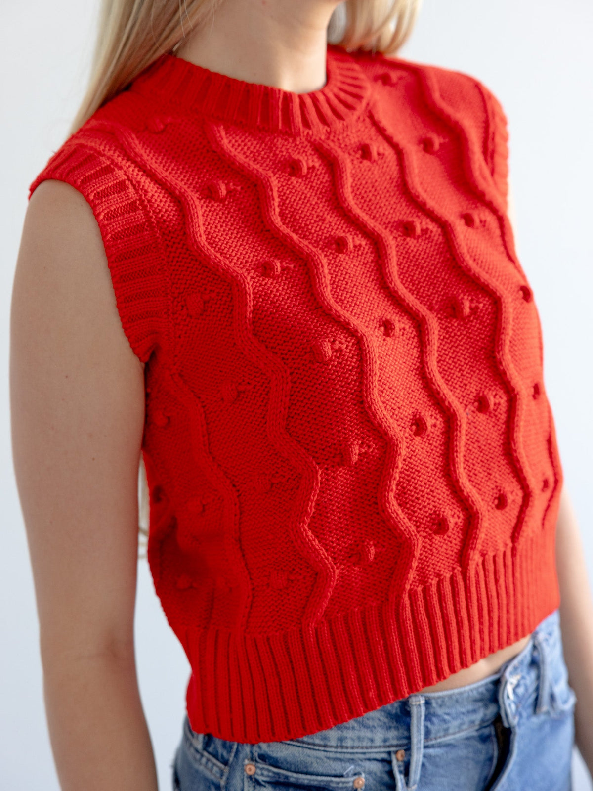 Bubble Vest in Red