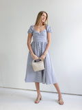 Kariertes Herzausschnittkleid