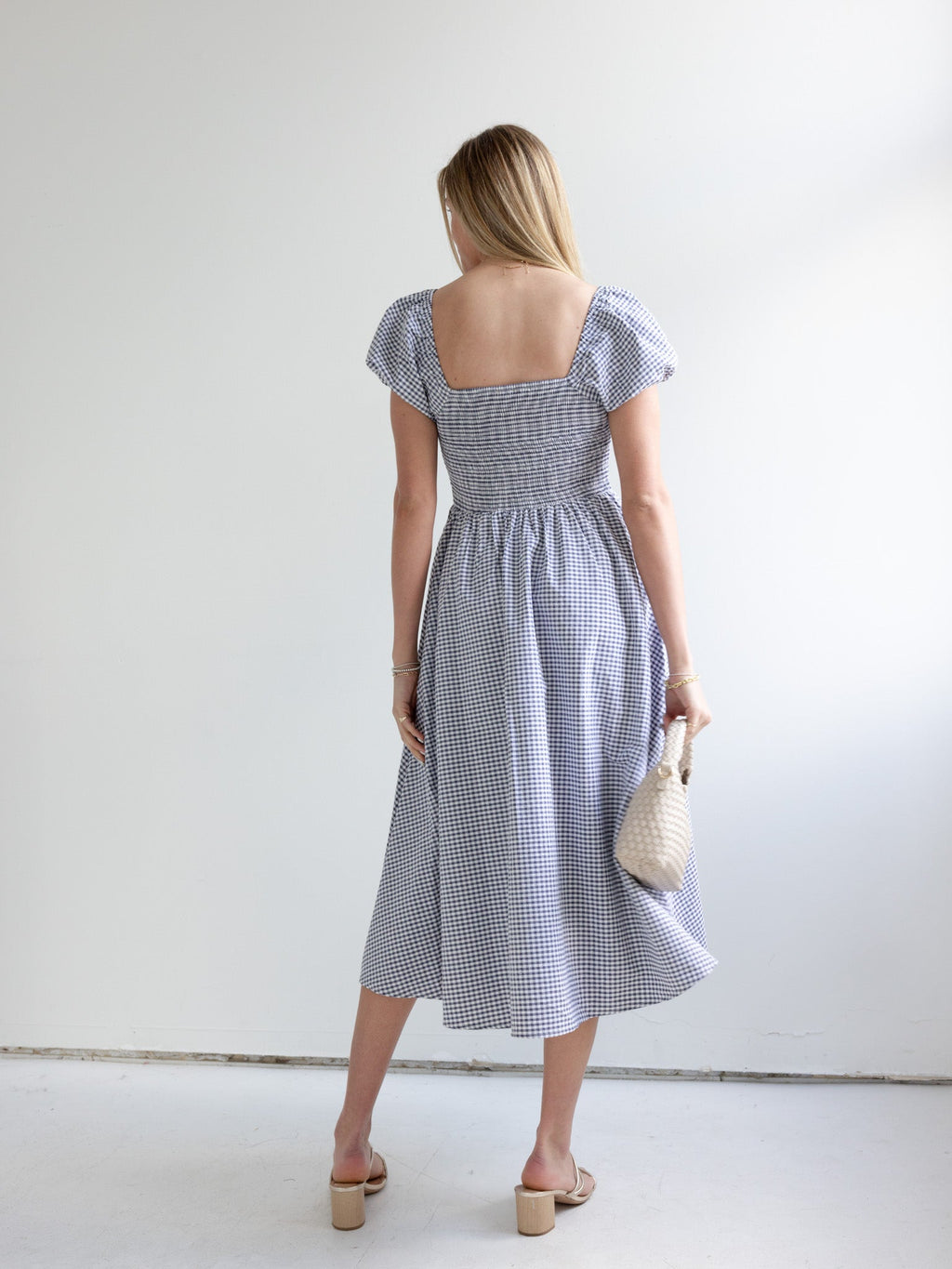 Kariertes Herzausschnittkleid