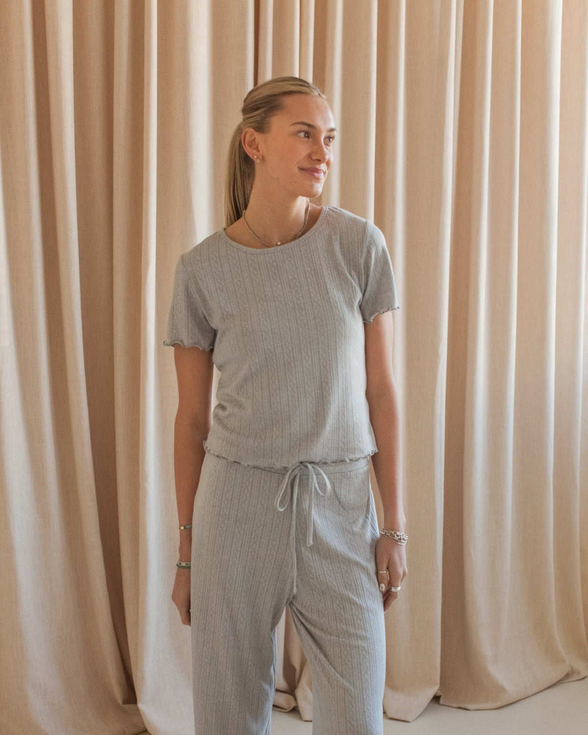 Pointelle Knit Top