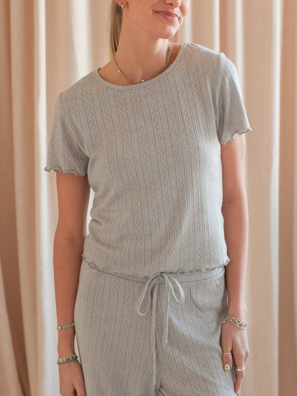 Pointelle Knit Top