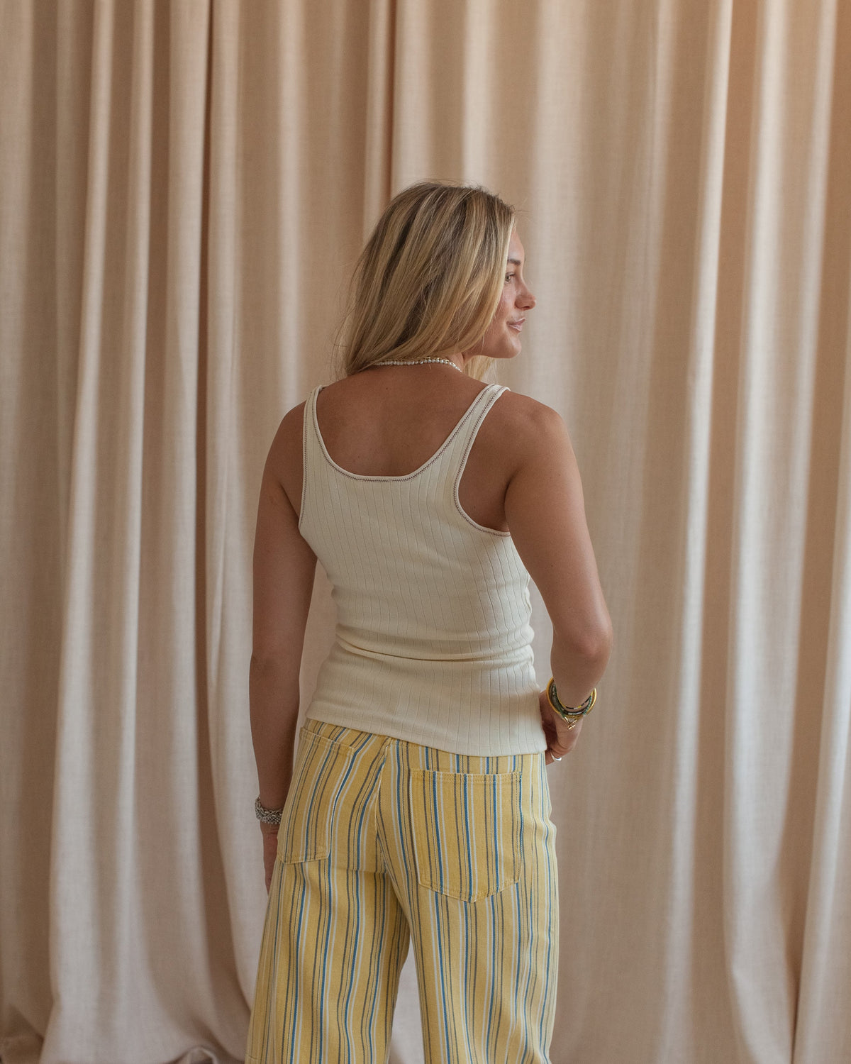 Ribbed Scoop Neck Tank