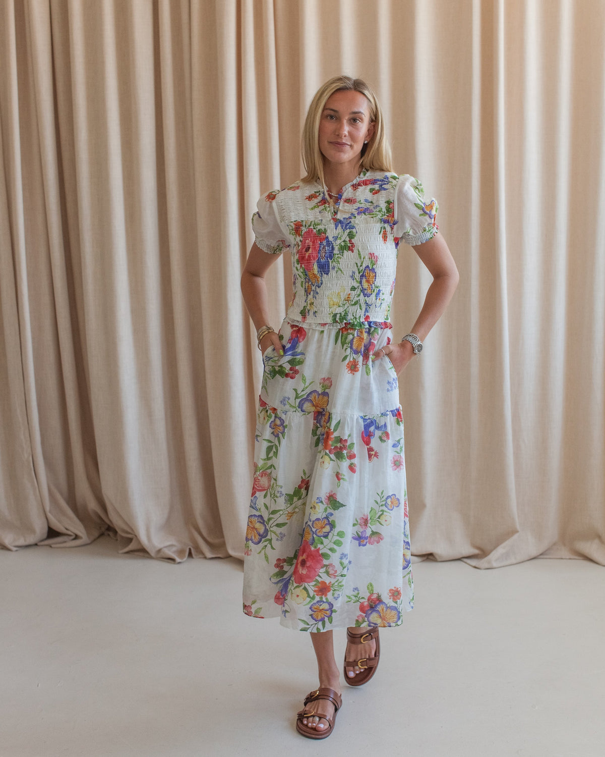 Floral Smocked Dress