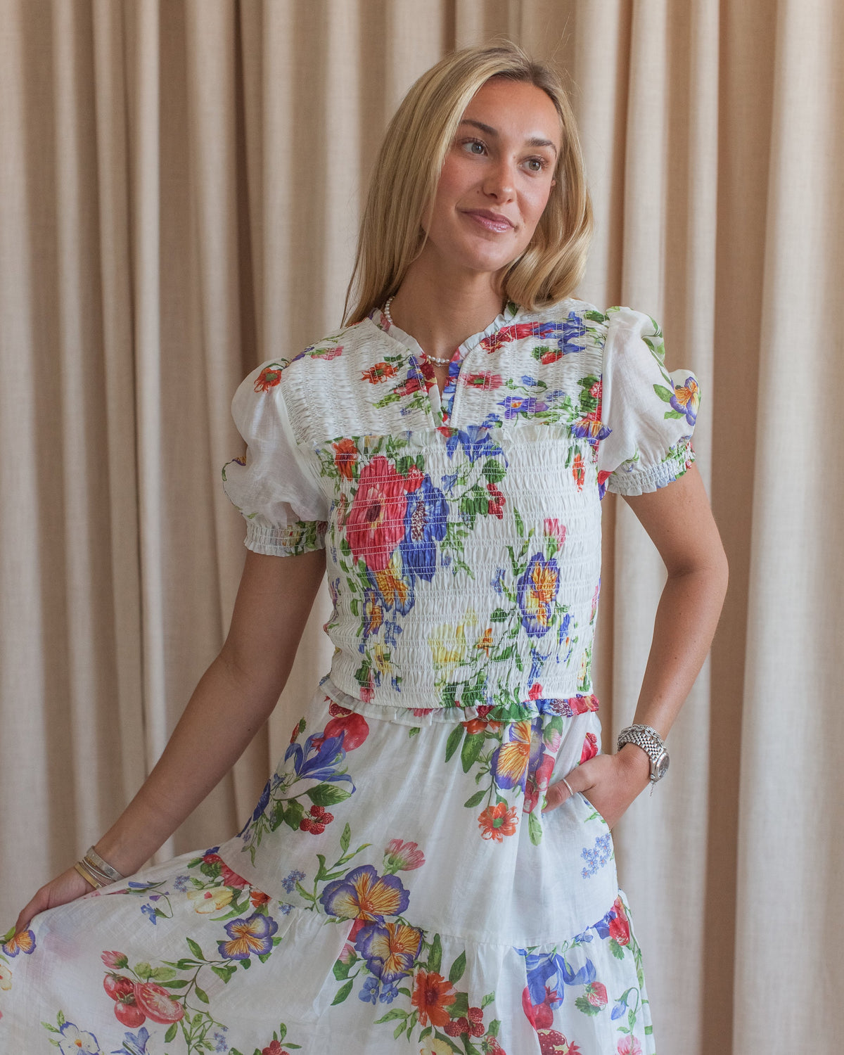 Floral Smocked Dress